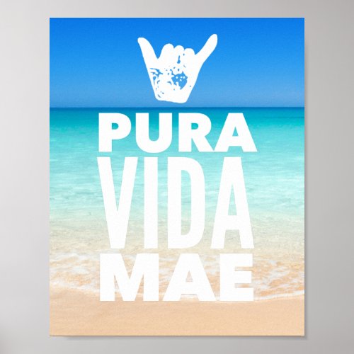 Pura Vida Mae Shaka Sign Costa Rica Surfing