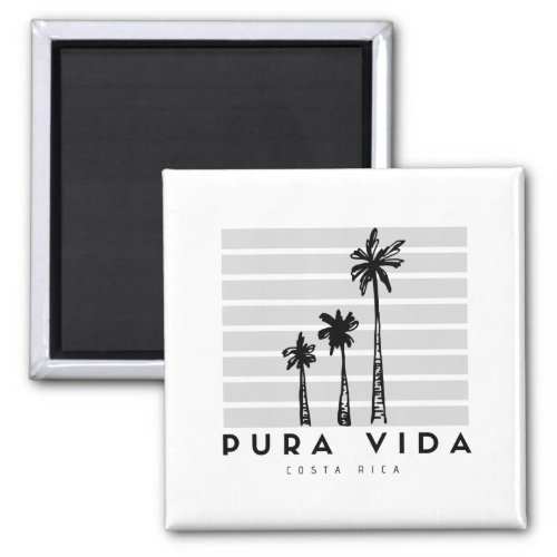 Pura Vida Palm Tree Costa Rica Souvenir Magnet