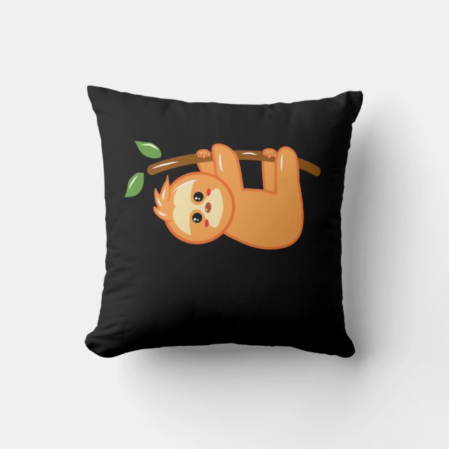 Pura Vida Sloth Costa Rica Gift Throw Pillow (Front)