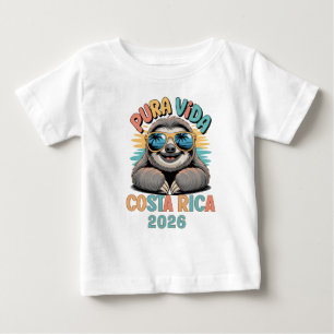 Pura Vida Sloth Lovers Costa Rica Relaxed  Baby T-Shirt