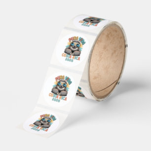 Pura Vida Sloth Lovers Costa Rica Relaxed Classic Round Sticker