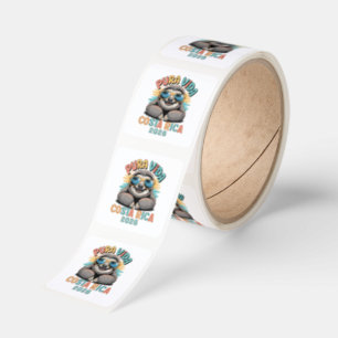 Pura Vida Sloth Lovers Costa Rica Relaxed Square Sticker