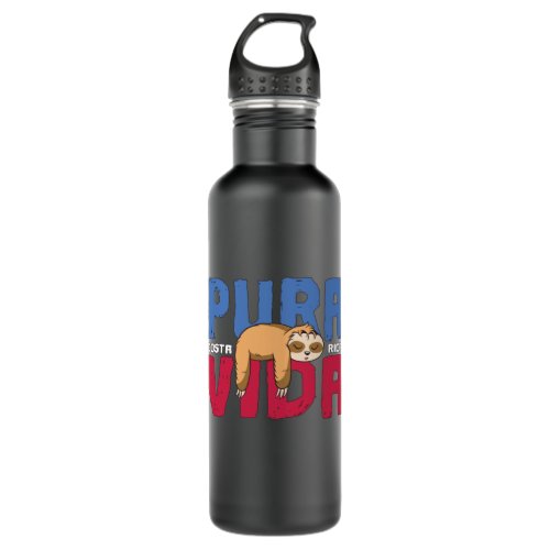 Pura Vida Sloth Stainless Steel Water Bottle