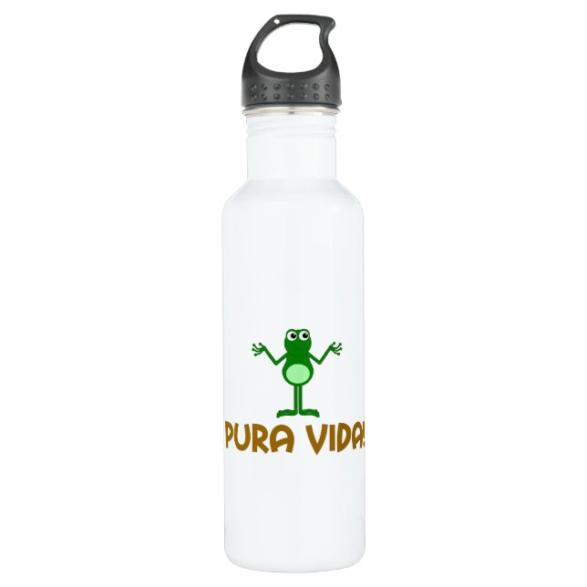 PURA VIDA STAINLESS STEEL WATER BOTTLE (Front)