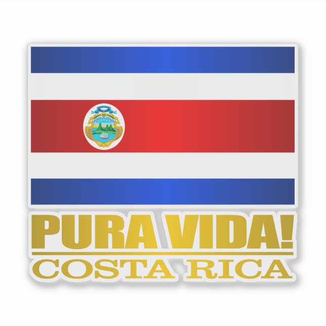 Pura Vida!  Sticker (Front)