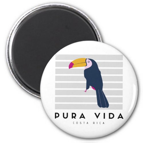 Pura Vida Toucan Costa Rica Souvenir Magnet