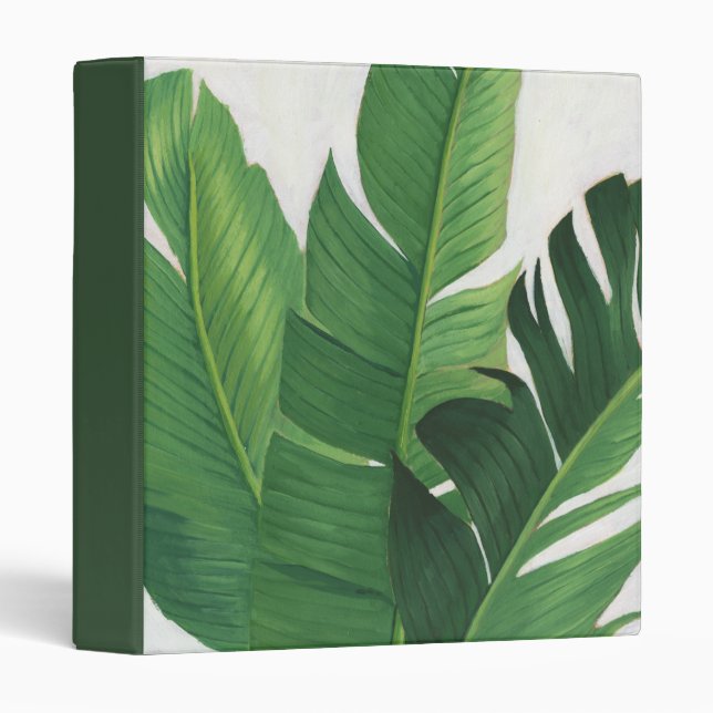 Pura Vida - Tropical Leaves 3 Ring Binder (Front/Spine)