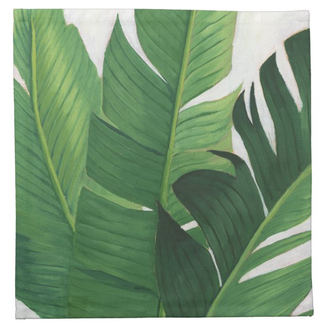 Pura Vida - Tropical Leaves Cloth Napkin (Front)