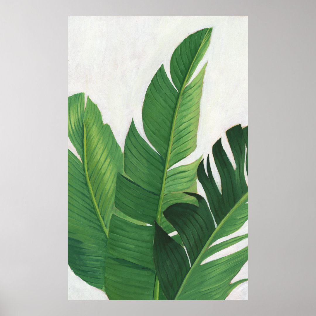 Pura Vida - Tropical Leaves Poster | Zazzle