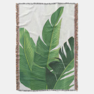 Pura Vida - Tropical Leaves Throw Blanket