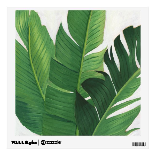 Pura Vida - Tropical Leaves Wall Decal (Front)