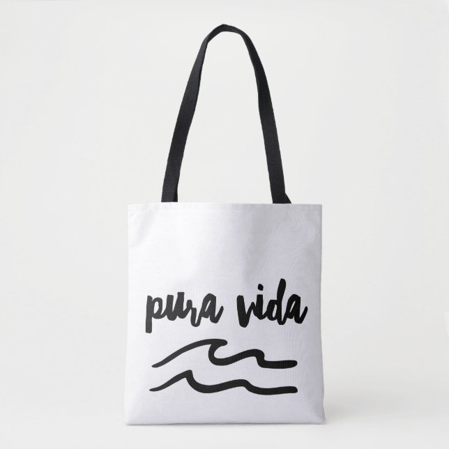 Pura Vida Wave Costa Rica Tote Bag (Front)