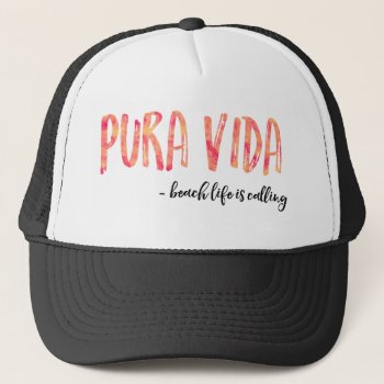 Pura Vida Women's Orange Sunset Trucker Hat by stuffforeveryone at Zazzle