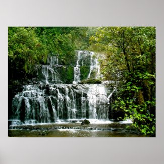Purakaunui Falls, New Zealand print