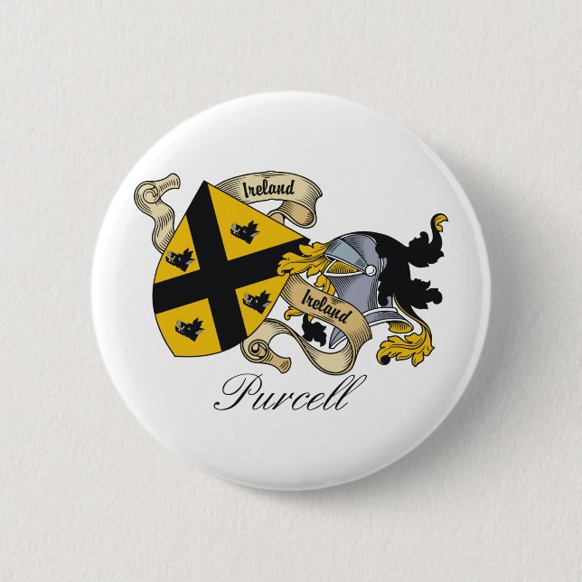 Purcell Family Crest Button (Front)