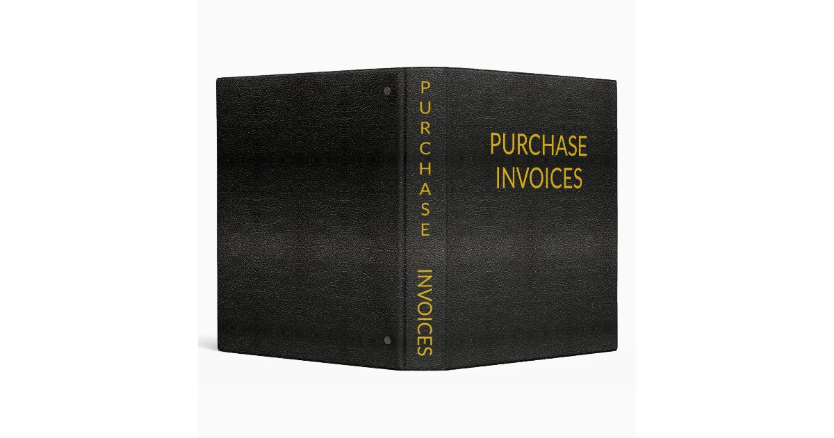 PURCHASE INVOICES 3 RING BINDER Zazzle