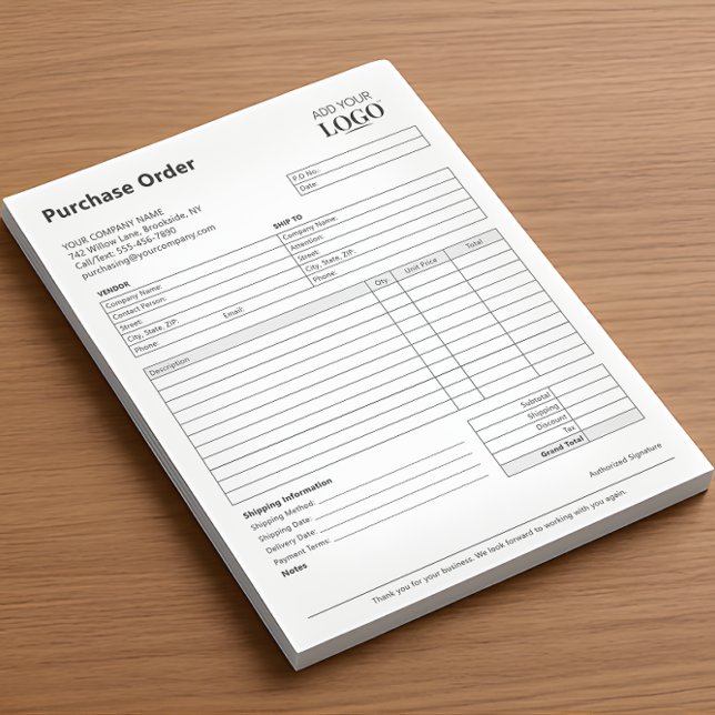 Purchase Order Template | Small Business Form Notepad (Creator Uploaded)