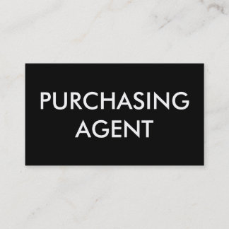 purchasing agent business card