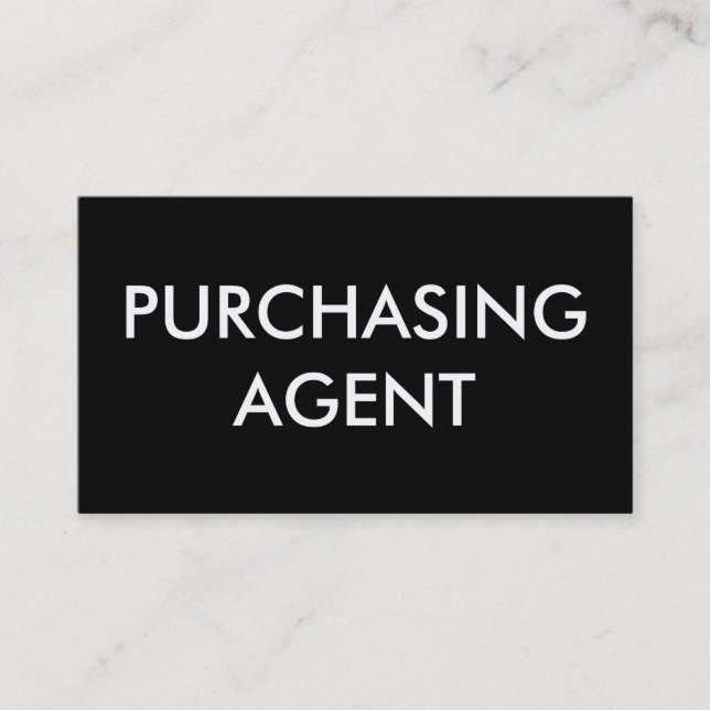 purchasing agent business card (Front)