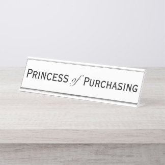 Purchasing Princess Woman Procurement Manager Desk Name Plate