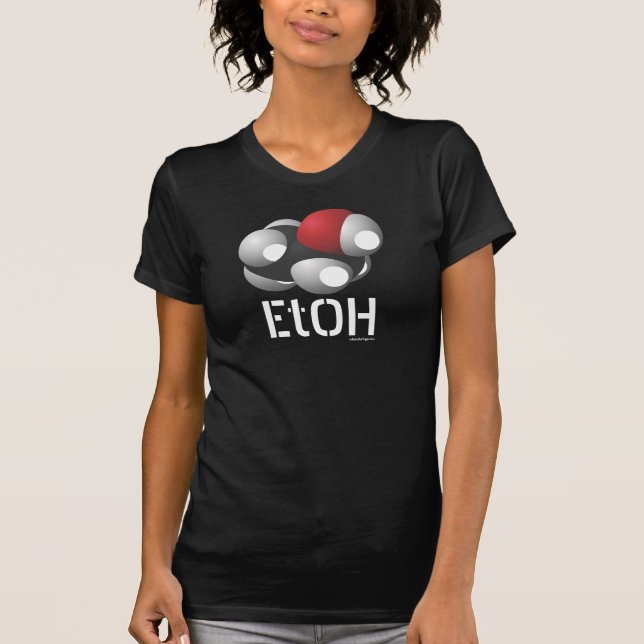 Pure Alcohol Ethanol Molecular Formula C2H6O T-Shirt (Front)