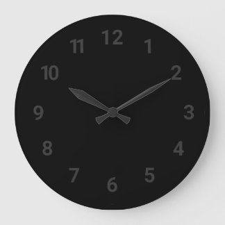 Pure black large clock