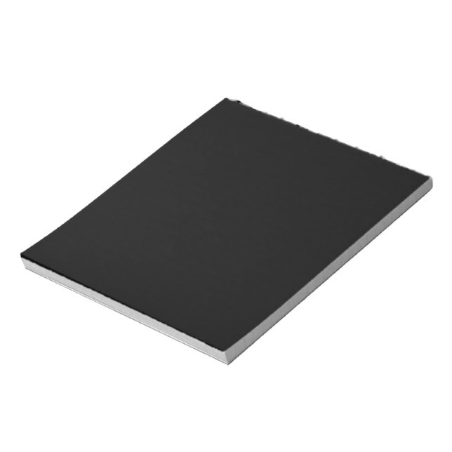 Pure Black Solid Color Notepad (Rotated)