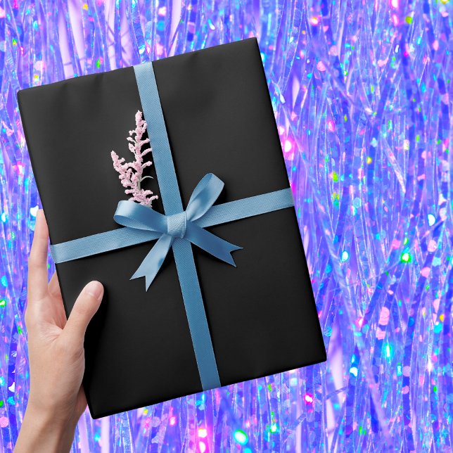 Pure Black Solid Color Wrapping Paper (Creator Uploaded)