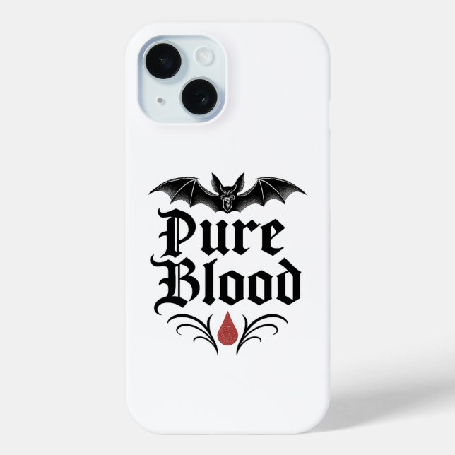 Pure Blood Gothic Bat Design | Dark Vampire Case-Mate iPhone Case (Back)