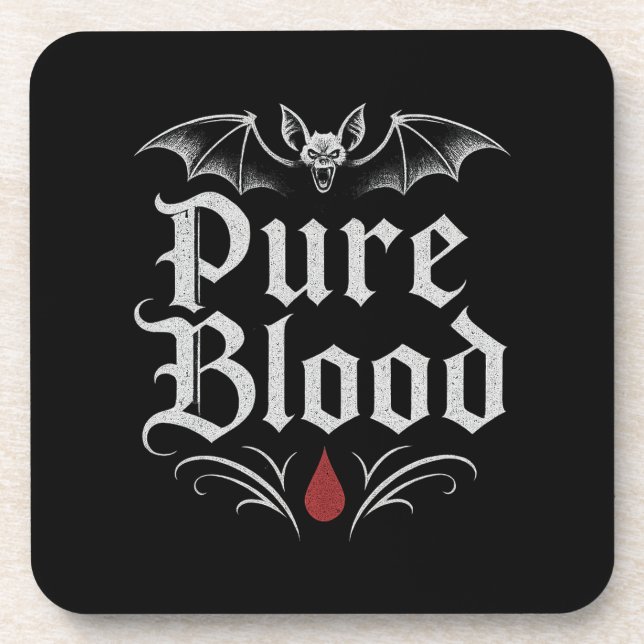 Pure Blood Gothic Mug Beverage Coaster (Front)