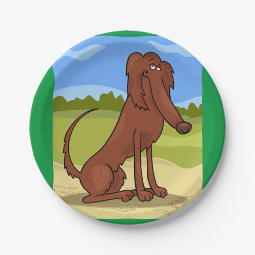 Pure Bred Irish Setter Dog Paper Plates