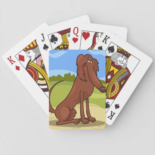 Pure Bred Irish Setter Dog Playing Cards