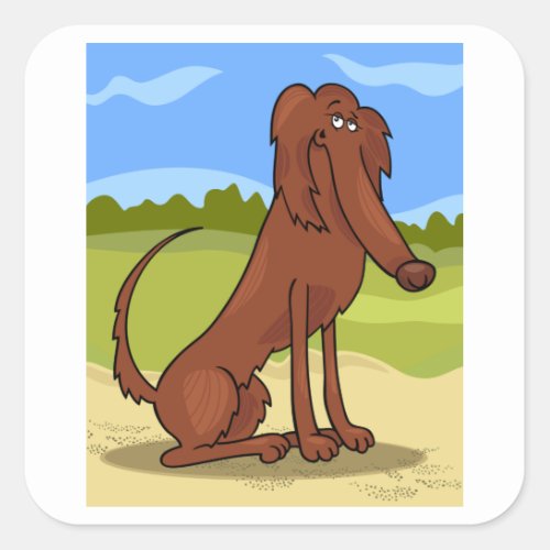 Pure Bred Irish Setter Dog Square Sticker