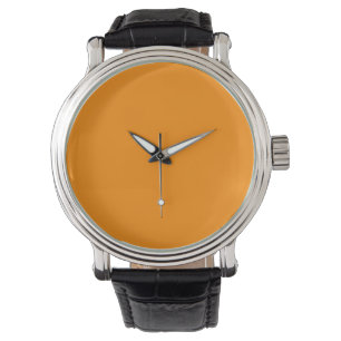 Pure Bright Orange Customized Template Blank Watch