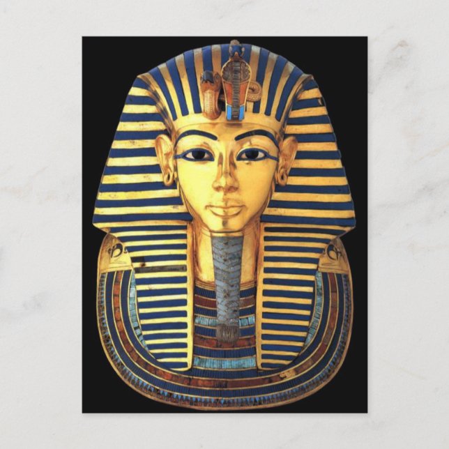 Pure Burial Gold Mask of Pharaoh Tutankhamun Postcard (Front)