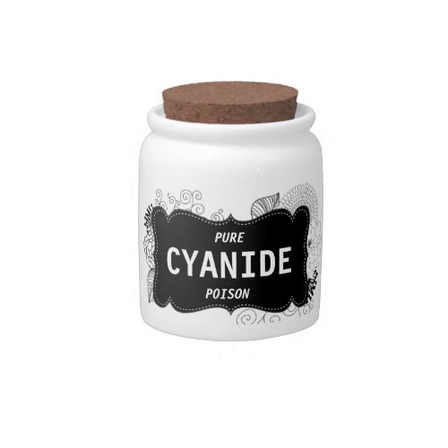 Pure cyanide poison candy jar
