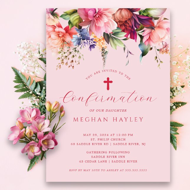 Pure Elegance Girls First Confirmation Invitation (Creator Uploaded)