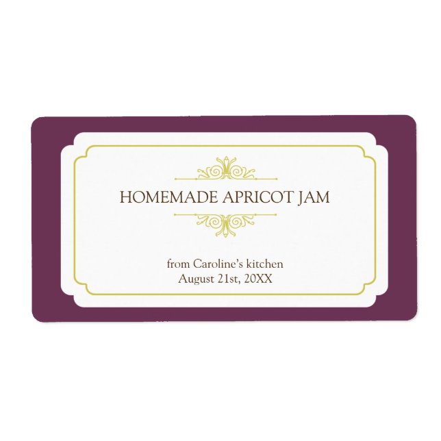 Pure elegance solid plum frame kitchen stickers (Front)