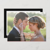 Pure Elegance Wedding Thank You Card - White (Front/Back)