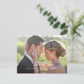 Pure Elegance Wedding Thank You Card - White (Standing Front)