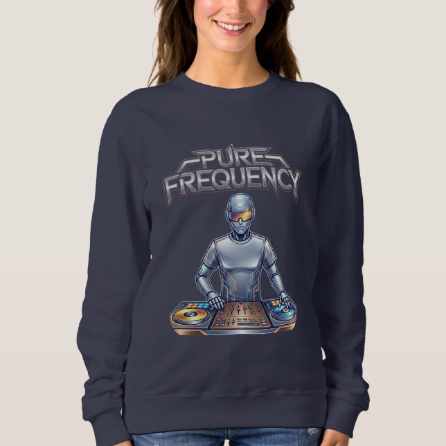 Pure Frequency – Electronic Music Art Sweatshirt (Front)