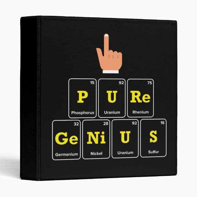 Pure Genius 3 Ring Binder (Front/Spine)