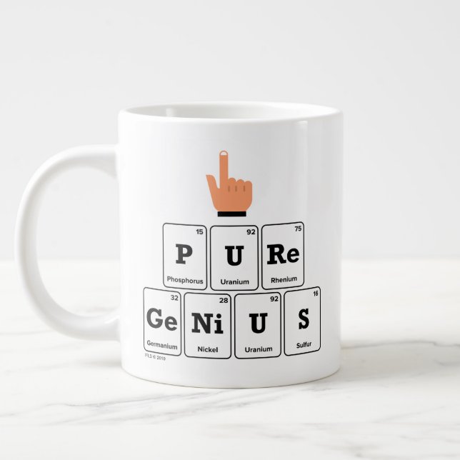 Pure Genius Giant Coffee Mug (Left)