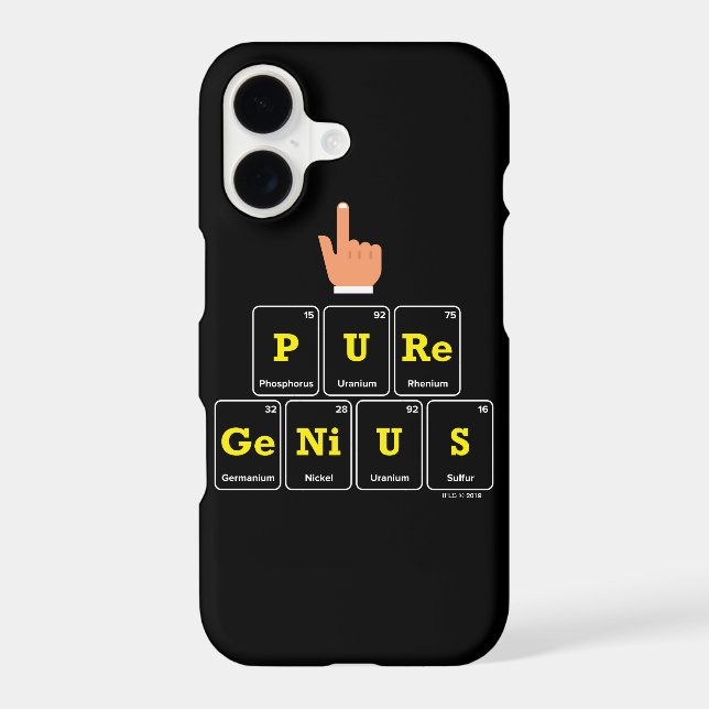 Pure Genius Iphone Case (Back)
