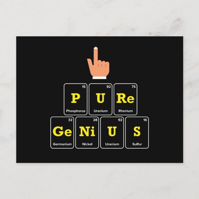 Pure Genius Postcard (Front)