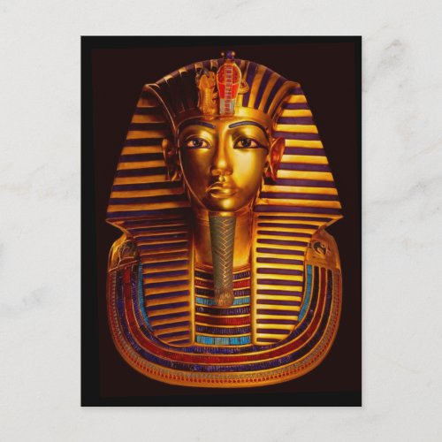 Pure Gold Burial Mask of Pharaoh Tutankhamun Postcard
