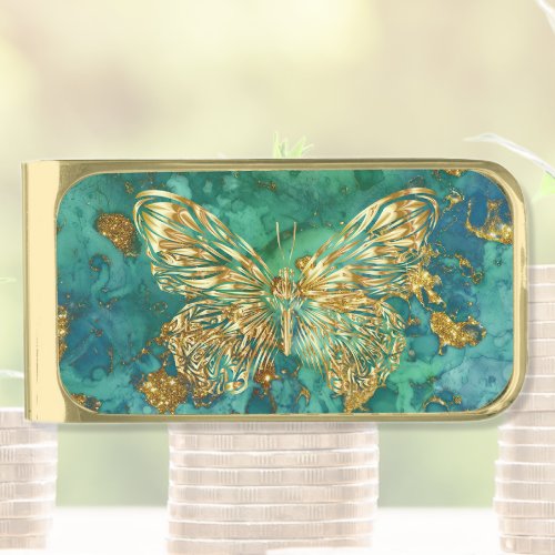 Pure Gold Butterfly Money Clip