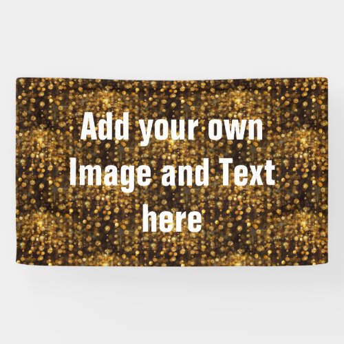 PURE GOLD Diamonds Pattern  your text  photo Banner