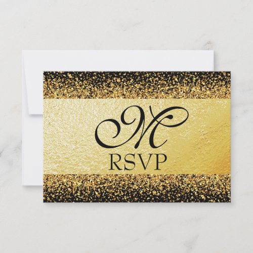Pure Gold Elegance RSVP Card