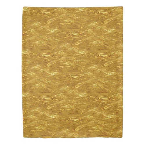 PURE GOLD FOIL Pattern  your text  ideas Duvet Cover